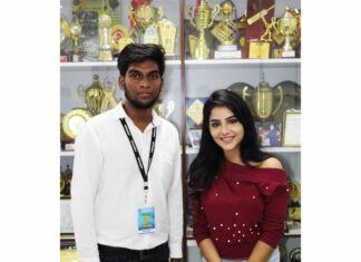 Pavithra Lakshmi Instagram - All about today!! ❤️ Trust me this day was an amazing day for me. Chief guest for @corpeaux.2k19 Guru Nanak College. Thanks a lot dhanush for inviting me. The abundant like love that you all showered on me made me dumbstruck ❤️ means a lot! Nandri Some moments from the event #pavithralakshmi #pavithra #popzy #actor #model #dancer #stylist #blahblahblah