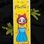 Pearle Maaney Instagram - Miss.Plastic Gets the Recognition she deserves.... 😄 Thank you @crafts_of_aathi for this cute work of art... I have asked Mr.Elastic to gift this bookmark to Miss.Plastic to make it up to her 😜 #Pastic&Elastic