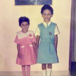 Pearle Maaney Instagram - School days are the best... especially on Sundays 😎😜 Vavachi and Me. ❤️ LKG and 1st STD... daddy and mummy told me to take care of Vavachi coz she was new to school. From LKG to 10th STD i studied in @holy_angels_convent All Girls School.