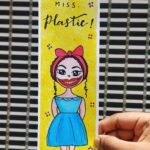 Pearle Maaney Instagram - Miss.Plastic Gets the Recognition she deserves.... 😄 Thank you @crafts_of_aathi for this cute work of art... I have asked Mr.Elastic to gift this bookmark to Miss.Plastic to make it up to her 😜 #Pastic&Elastic