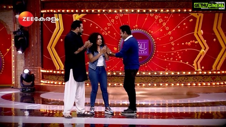 Pearle Maaney Instagram - This Saturday and Sunday on #FunnyNightsWithPearleMaaney ❤️ 9pm to 10pm. Had a great time with my guest ! . . WikiSays: . Bheeman Reghu (Age 67) whose villainous roles are always praised has appeared in more than 400 films!!!!Raghu's debut movie was Bheeman (1982), from which he got his stage name. By profession, Reghu was a Police Inspector in the Kerala State Police. . . Suraj Venjarammood (43) is an Indian actor, comedian, impressionist, and television presenter, who appears in Malayalam films, television and stage. He has acted in more than 250 films. He has won the Kerala State Film Award for Best Comedian three times (2009, 2010, 2013). In his later career, he began experimenting and found success in playing character roles and leading roles. In 2014, Suraj won the National Film Award for Best Actor for his lead role in Perariyathavar. . . Tini Tom (44) started his career as a mimicry artist.He also done a TV comedy program called Tom & Jerry with Guinness Pakru, which became a success. Tini Tom made his big-screen debut with Panchapandavar (1998). He got his career break with Ranjith's Mammootty-starrer Pranchiyettan. His effective use of Thrissur-slang of Malayalam language earned him high praise. He has worked in over 85 Films.