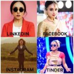 Pearle Maaney Instagram - LIFT meme : My Version 😎 . . . #linkedin #instagram #facebook #tinder #liftchallenge PS: I’m not on tinder... coz my heart is tender 🥥