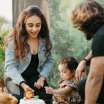 Pearle Maaney Instagram – ‘Nila Turns One’
One of the Most Beautiful Days of our life. Our little Angel is growing and we had to call the whole Jungle to celebrate with us 😋 @nila.pearlish ❤️
.
Decor @dreams_floristsanddecorators 
Clicks @magicmotionmedia
Cake @whisk_n_frost 
Location @tajmalabarcochin
MUA @makeupandhairbysagallya