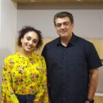Pearle Maaney Instagram - With the Man Himself… One and Only Ajith Kumar ❤️❤️ . Thank you my dear Chaithra Reddy for sending me this pic 😍 #valimai #AjithKumar