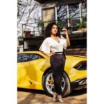 Pearle Maaney Instagram - The Sun... is a giver. It gives... a healthy ... Tan. 😎 . . . Click by @clintsoman Styling @adampallil . . . #lamborghini #lamborghinihuracan