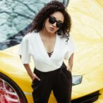 Pearle Maaney Instagram - Peace Love n Music to All ❤️ . . . Click @clintsoman Styling @adampallil . . . #lamborghini #lamborghinihuracan