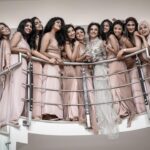 Pearle Maaney Instagram - Happy Us! 😘 @srinish_aravind . . . Click @sainu_whiteline Costume @labelmdesigners Bridesmaids @rosstoryofficial Event by @eventiaevents #pearlishwedding