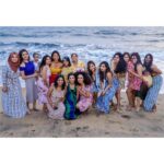 Pearle Maaney Instagram - Sand in the Hair... salty wind... but all we have now are the “Sweetest of Memories”🥰 . . “Celebrating the most beautiful decision I’ve ever made... @srinish_aravind ” 😘 . #pearlishbridalshower #pearlishwedding . .🧿 @naarisweddings click