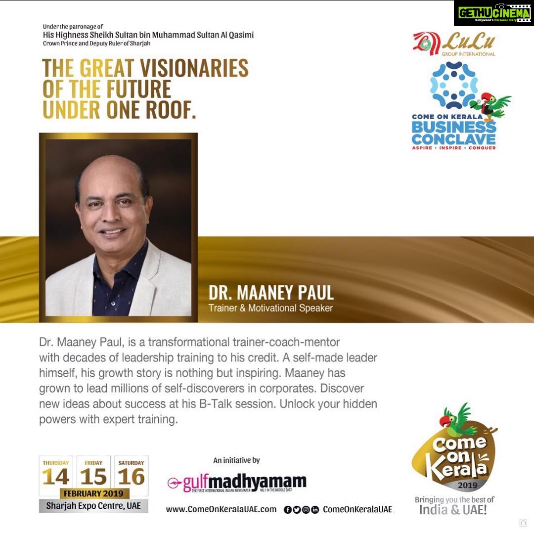 Pearle Maaney Instagram - My Daddy @maaneypaul is coming to Sharjah.. this week!!! He is my Rock! He is the reason Why Serah Mol became Pearle Maaney. This is your opportunity to listen to him. Be there if you are there! Feb 14,15,16. Check out their website for more details. www.ComeOnKeralaUAE.com #comeonkerala #businessConclave