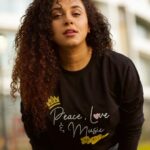 Pearle Maaney Instagram - Peace Love and Music to All…. Now Available For All ! Wear It My Way 🥰 . ‘Pearle Maaney Official Merchandise’ . Shop the merch by clicking the link in my Bio or visit: pearlemaaney.themerchbay.com . Don't forget to tag when you wear this super cool merch! #pearlemaaneymerch . Clicks by @sanu_mohammed