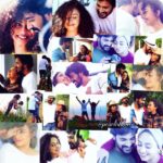 Pearle Maaney Instagram - Forever ❤️ @srinish_aravind Lucky 🍀 because we can see ourselves falling in love... again and again... 😋 Thank you @pearlishlover for this collage 🤗