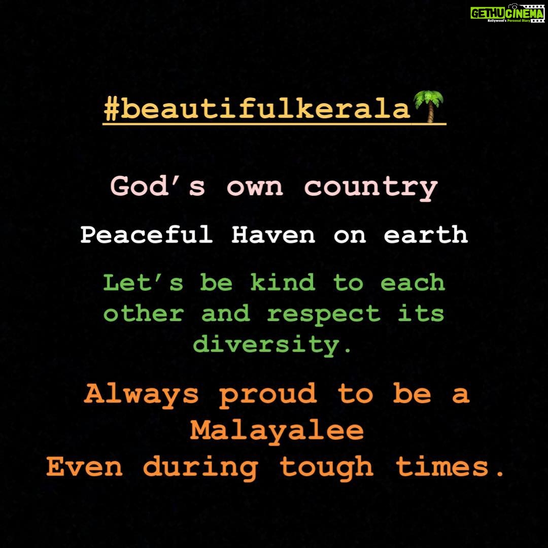Pearle Maaney Instagram - #beautifulkerala #entekeralam Focus on the good. ❤️ Peace Love and Music to All. PS: Write what you love about Kerala as a comment below. I don’t want complaints. Only the good things about Kerala.