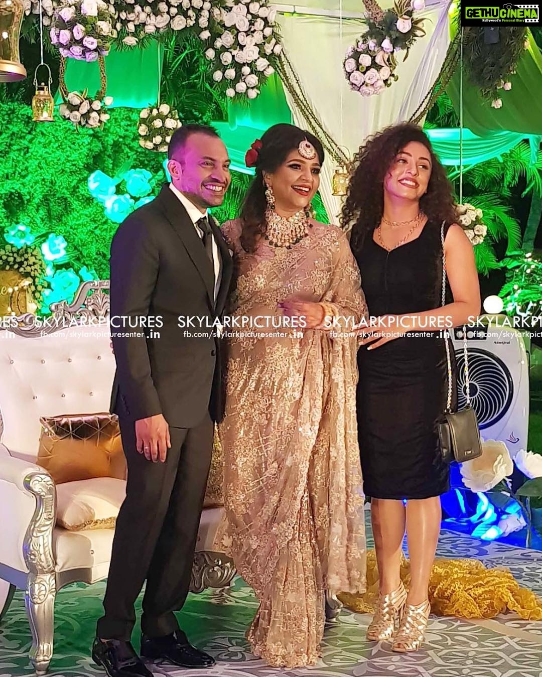Pearle Maaney Instagram - And! A brand new beautiful chapter begins it their life... @soubinshahir @starsobrite ❤️ wishing you both a happy and blessed married life😊