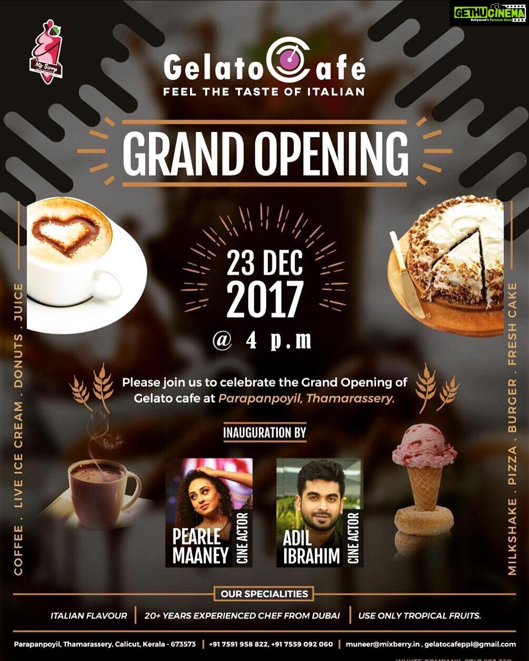 Pearle Maaney Instagram - On 23rd ! Calicut with @inst.adil Be there !!! Ha! Nammade thaamarassery !