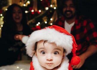 Pearle Maaney Instagram - Santa Clause is Coming to Town… well Youtube to be Precise 🎅❤️❤️ Nila Baby’s First Christmas - Vlog Out Now . . Click @hermonproductions @sk_abhijith