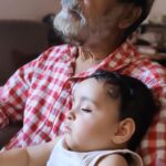 Pearle Maaney Instagram - Nila and her Achachan ❤️