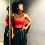 Pearle Maaney Instagram - I am ...Celebration. @saltstudio thank u for this lovely Kanjivaram pleated skirt with raw silk hand worked elegant crop top. Made me feel like a princess. ❤️