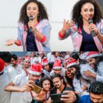 Pearle Maaney Instagram - Speaking my heart out ❤️ doing what I love 😊 Team 5 promotions with @sree.santh36 at #infopark