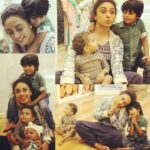 Pearle Maaney Instagram - My favourites ... little humans crawling all over me 😎 let there be Fun! With Raiquen ,Raylene and tiara❤❤❤ PS : Kids sponsored by @sajin2001 and his wife 🤓