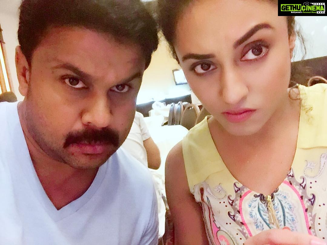 Pearle Maaney Instagram - Acting is Reacting 😎 With our Dear Dileepettan! 😊