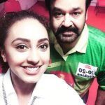 Pearle Maaney Instagram – With Lalettan!! During CCL😎
