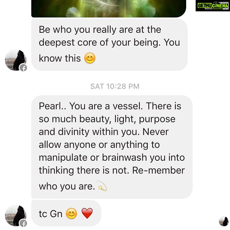 Pearle Maaney Instagram - It is beautiful messages like these that brightens up our day... Thank u to this person that ive never met for sending me such confidence though just a message 😊
