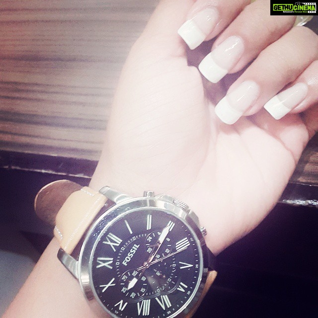 Pearle Maaney Instagram - Happiness is... wearing dad's watch.... without telling him... n flaunting it 😆