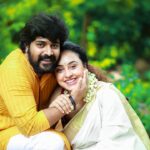 Pearle Maaney Instagram - Greeeen 🥰♥️ . PS : Do you want @srinish_aravind to get a hair cut and beard trim ? Comment Yes or No … I vote yes 😜 . . Click @rahuloutlawz @cameella_boutique