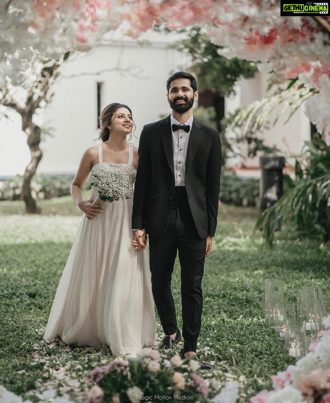 Pearle Maaney Instagram - A Brand New Wonderful Chapter begins… A match made in Heaven. My dear sister @rachel_maaney is now Mrs. @rubenbijy …may the sparkle I saw in both of your eyes stay forever. May you both grow in love, understanding and unity. Wishing you both a lifetime of happiness. I love both of you. @srinish_aravind AND I will always be there for you both...May God bless You both with Abundantly ♥️ . . . Clicks @magicmotionmedia