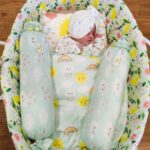 Pearle Maaney Instagram - My little Sunshine... ☀️ “Wherever You Go... I am there...” 🧿🧿🧿 . Swipe Right to see who is always with her... 😋 . Bassinet from @babyjalebi