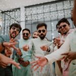 Pearle Maaney Instagram – Meet the Tribe that takes no Bribe but wants the Bride 😎 
.
@srinish_aravind @rubenbijy @sharathdavis (co-brothers / Co-Barathans) 
.
Click @magicmotionmedia 
Event @rainmakereventsandweddings