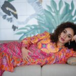 Pearle Maaney Instagram - The best time to feel happy is, Right Now. ❤️ . . Wearing @kalkifashion Styled by @aashishdwyer Styling Assisted by @_zuzanh_ Coordinated by @asaniya_nazrin Make Up by @femy_antony_makeup_artist Make up Assisted by @sarath.kumar86 Location @portmuziriskochi Photograph by @lightsoncreations Photgrapher @jiksonphotography Retouch by @a____p____t #LUDOmoviePromotions