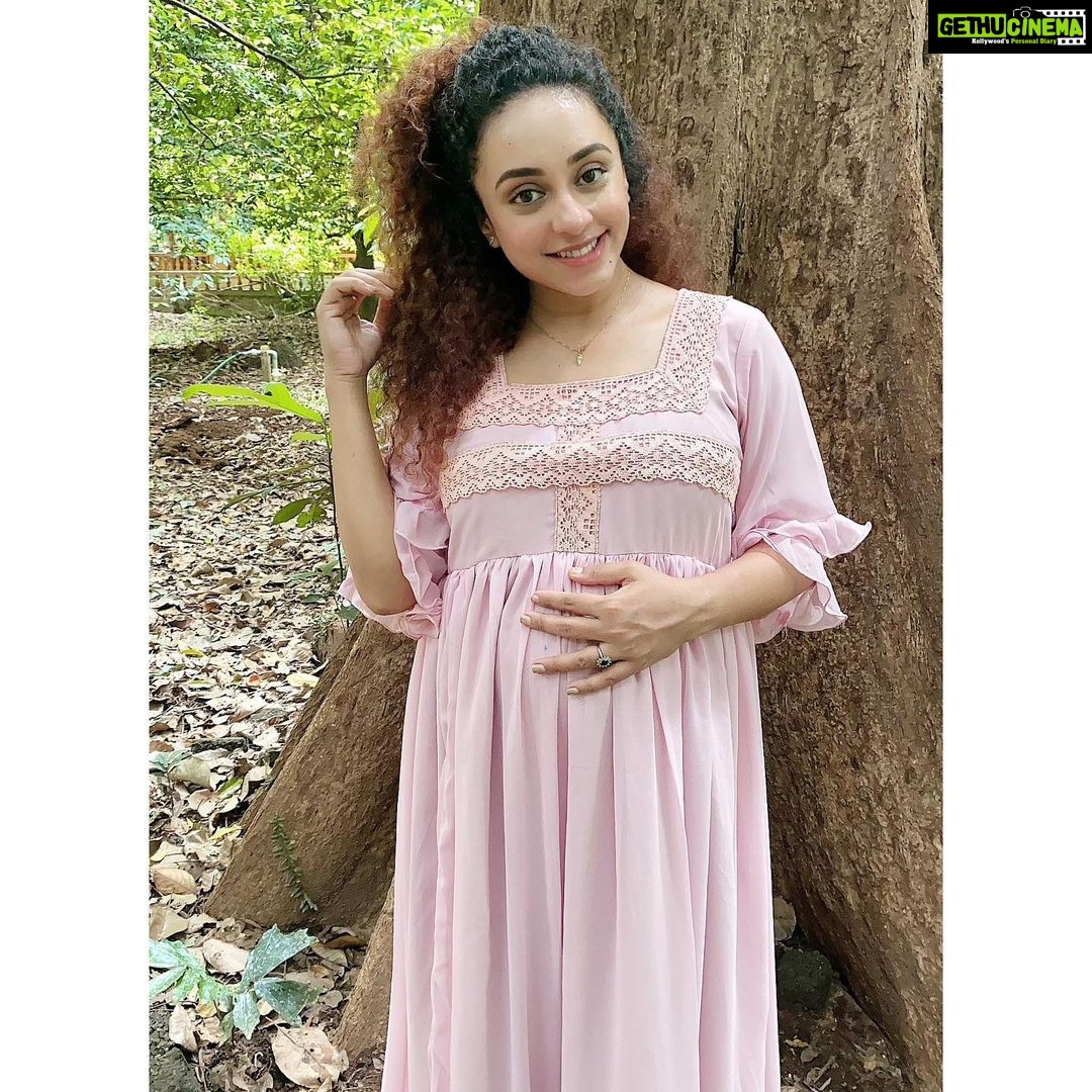Pearle Maaney Instagram - As you grow closer to Nature... You also grow closer to Yourself... 🌸🌸🌸 . . . Wearing a soft comfortable dress by @peach_me_designs