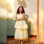 Pearle Maaney Instagram - We are all beautiful Rays of Hope. 💡 . . 🌸 . . Outfit @labelmdesigners . @femy_antony_makeup_artist thank you so much for doing my make up after so long. 🌸 @sarath.kumar86 assisted her.