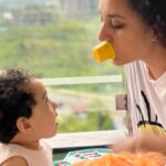 Pearle Maaney Instagram – Chilling with a One Year Old be like 😎 🤡