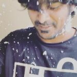 Pearle Maaney Instagram - A birthday is not complete until.. there is Snow ⛄️ spray 🤪 @srinish_aravind PS: I told him to come see the beautiful view outside 🤓 and he did 😂 #birthdayprank