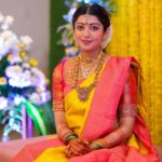 Pranitha Subhash Instagram – Seemantha 🧿 
In our community seemantha is done as she enters the 5th month ..
