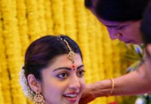 Pranitha Subhash Instagram - Seemantha 🧿 In our community seemantha is done as she enters the 5th month ..