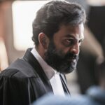 Prithviraj Sukumaran Instagram - A police officer turned lawyer. 6 years after being stripped off his IPS badge, he pulled on the black gown once again, and walked into a court room. Then..he unleashed his fury! Aravind Swaminathan in #JanaGanaMana Blockbuster! 🔥 Pic : @sinat_savier