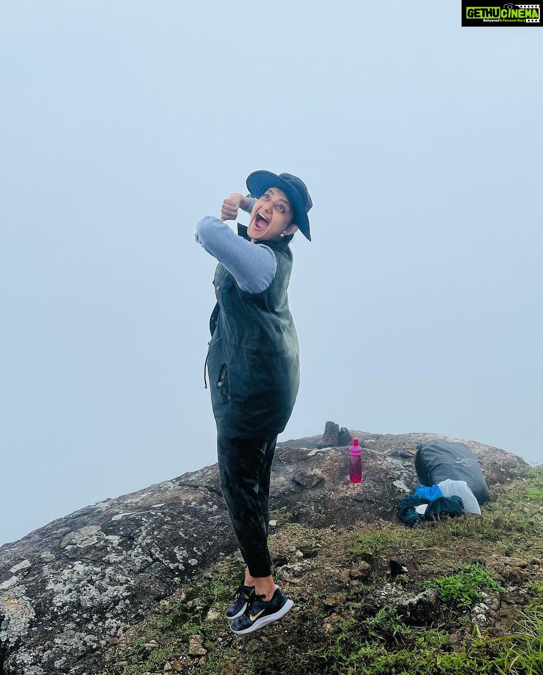 Priyanka Nair Instagram - Varayadumotta Trek - 12 hours of climbing up and down in mist and rain, though the weather wasn't kind enough with camera we managed to click this much. @dhanyasanalk @invicto_dios #trekking#varayadumotta#trivandum#ponmudi#ponmudihills#travelphotography#priyankanair