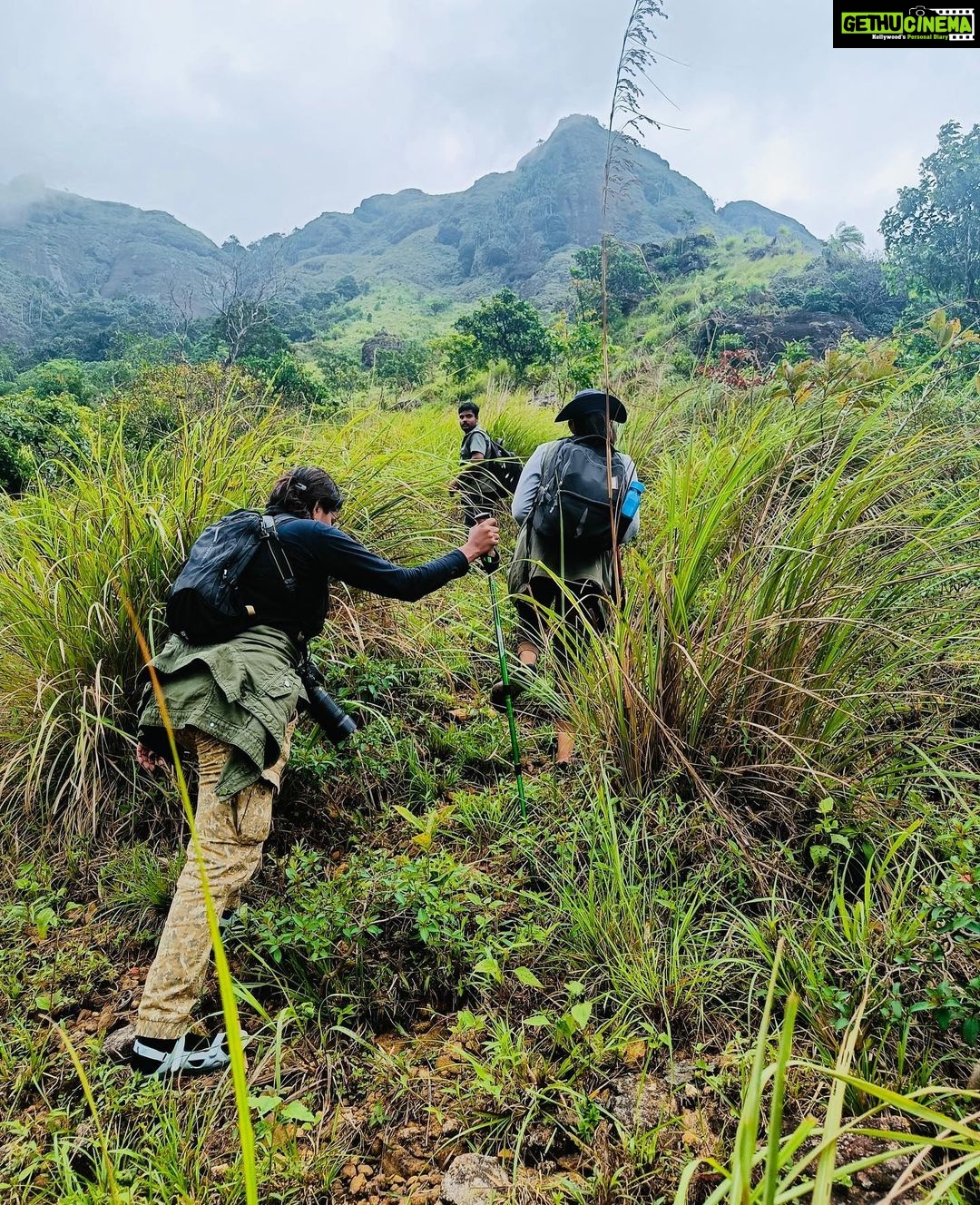 Priyanka Nair Instagram - Varayadumotta Trek - 12 hours of climbing up and down in mist and rain, though the weather wasn't kind enough with camera we managed to click this much. @dhanyasanalk @invicto_dios #trekking#varayadumotta#trivandum#ponmudi#ponmudihills#travelphotography#priyankanair