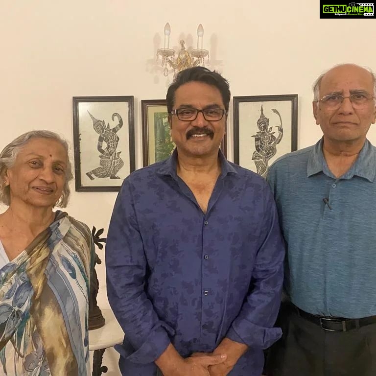 R. Sarathkumar Instagram - It sure was nostalgic when I met Ortho Surgeon Dr Jayaram Pingle at Hyderabad, the surgeon who saved my life by his steady hands handling a complicated surgery removing the broken disc in my spine between C4 and C5 then grafting and fusing with steel plates 32 years back in Appolo Hyderabad. I owe a second chance of life to the almighty and the care of Dr Jayaram Pingle and neuro surgeon late Dr Narayana Murthy. Visited him and his wife at his home in Hyderabad. #drjaryarampingle