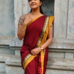 Rachitha Mahalakshmi Instagram – They say there is a shade of red for every woman……. And ya they said that right…. 🔥
:
#sareelove @nethraa_xclusiv ❤️
:
#idhusollamarandhakadhai 
#supportwomenentrepreneurs🙋🏼💪🏻