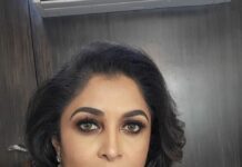 Ramya Krishnan Instagram - Shining in silver 💞 @vijaytelevision @disneyplushotstartamil Outfit : @sidneysladen @sidneysladenofficial MUA : @artistrybyolivia Jewellery : @pradejewels Hair : @manohar_hair #bbjodigal2