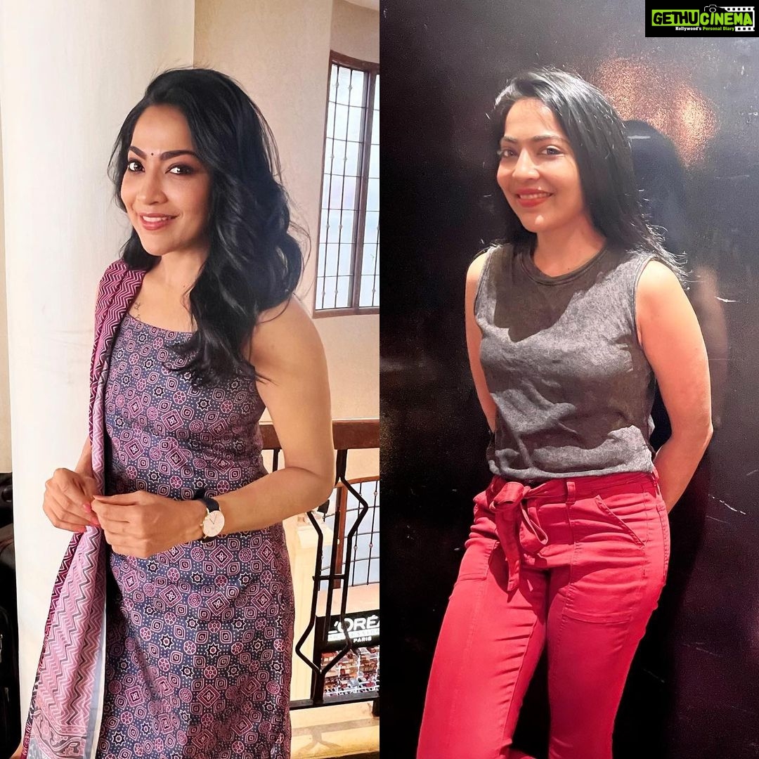 Ramya Subramanian Instagram - My first confusion everyday is about what I need to wear . Indian or Western Fusion or Fashion Black or Blue 🙃🙃🙃 So now you tell from the post , Left or Right, which is your favourite look ? 🙋🏻♀️😄