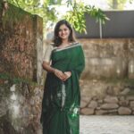 Remya Nambeesan Instagram – Photography @pranavraaaj!!! 🤍❤️ #sari #green