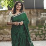 Remya Nambeesan Instagram – Photography @pranavraaaj!!! 🤍❤️ #sari #green