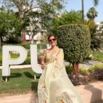 Rubina Dilaik Instagram - Baroda made the first day of promotions So memorable 🧿❤️….. GRATEFUL 🥲 . . . . Styled by: @ashnaamakhijani @styledbyashna Saree: @muksweta Bralette: @bigcee_fashionfirst Earrings: @chaotiqbyarti . . . . #ardh #movie #comingsoon @zee5shows @palash_muchhal @rajpalofficial