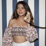 Ruhi Singh Instagram - Me- all my posts need to have some meaning.. nothing mindless from here on. Also me- let me post this absolutely random photo standing in front of a striped wall having an obviously fake conversation on this intercom which clearly doesn’t work so people don’t forget I exist.