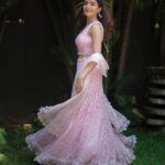 Rukshar Dhillon Instagram - 🌸 #AshokaVanamLoArjunaKalyanam Promotions! 4 Days to go💥 Styled by- @meghanaalluri @shefalideora_ Assisted by- @bhargavikallam Make up by - @makeupbysheffali Hair by- @seena_hair143 Photographer- @_anupphotography Outfit- @shopmulmul Jewellery- @the_chandi_studio #AVAK #RuksharDhillon